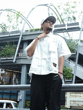 「Subciety（サブサエティ）のアイテム」を使った、Mt'（ミット）さん（メンズ・178cm）の夏コーディネート