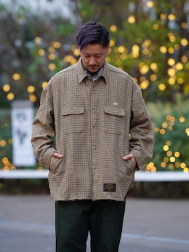 「Subciety（サブサエティ）のアイテム」を使った、Mt'（ミット）さん（メンズ・178cm）の秋コーディネート