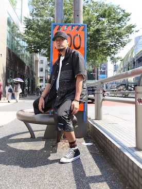 「Subciety（サブサエティ）のアイテム」を使った、Mt'（ミット）さん（メンズ・178cm）の夏コーディネート