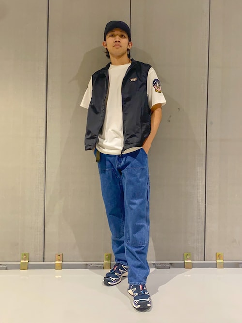 《直営店限定》DOUBLE KNEE DENIM PANTS / ダブルニー デニムパンツ / AVIREX / アヴィレックス