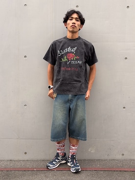 「AVIREX（アヴィレックス）のアイテム」を使った、マルケス・タクヤさん（メンズ・175cm）の夏コーディネート