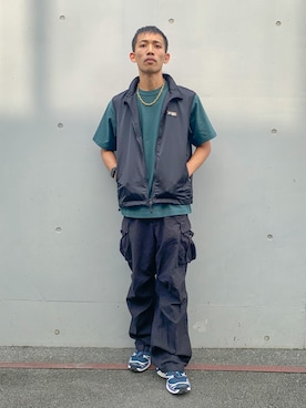 「アイテム（Tシャツ/カットソー）」を使った、マルケス・タクヤさん（メンズ・175cm）の夏コーディネート