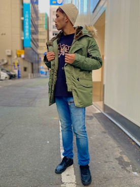 マルケス・タクヤさん（メンズ・174cm）の冬コーディネート