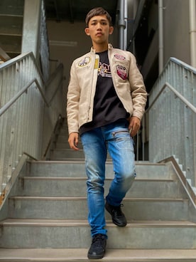 マルケス・タクヤさん（メンズ・174cm）の冬コーディネート