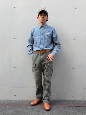 「アイテム（レッグウェア、ブラック系）」を使った、マルケス・タクヤさん（メンズ・175cm）の秋コーディネート