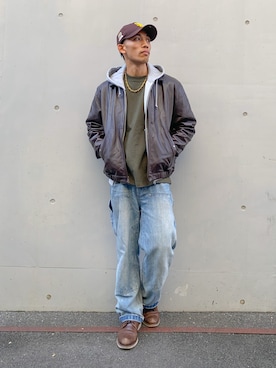 「アイテム（レッグウェア）」を使った、マルケス・タクヤさん（メンズ・175cm）の秋コーディネート