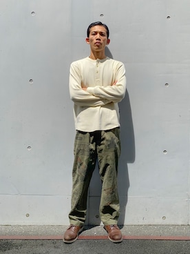 「アイテム（レッグウェア）」を使った、マルケス・タクヤさん（メンズ・175cm）の夏コーディネート