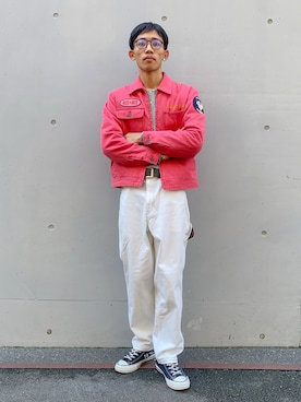 「アイテム（トップス）」を使った、マルケス・タクヤさん（メンズ・175cm・20代）の秋コーディネート