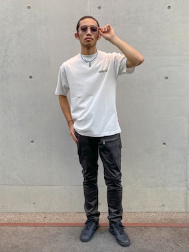 「AVIREX（アヴィレックス）のアイテム（アクセサリー）」を使った、マルケス・タクヤさん（メンズ・174cm）の夏コーディネート