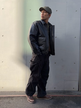 「アイテム（レッグウェア）」を使った、マルケス・タクヤさん（メンズ・175cm・20代）の冬コーディネート