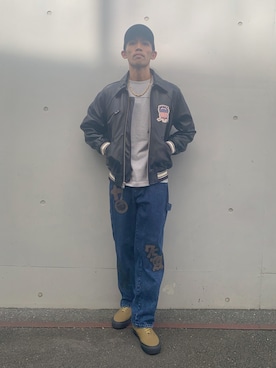 「アイテム（ジャケット/アウター）」を使った、マルケス・タクヤさん（メンズ・175cm）の夏コーディネート