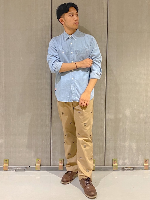 BASIC LIGHT DENIM L/S SHIRT / ベーシック ライト デニム 長袖 シャツ / AVIREX / アヴィレックス