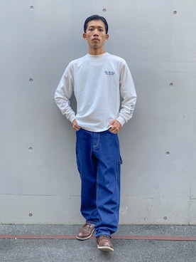 「AVIREX（アヴィレックス）のアイテム」を使った、マルケス・タクヤさん（メンズ・175cm）の秋コーディネート