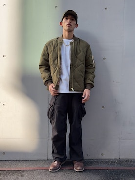 「アイテム（レッグウェア）」を使った、マルケス・タクヤさん（メンズ・175cm）の冬コーディネート