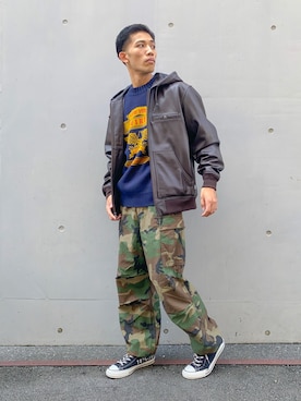 「アイテム（レッグウェア）」を使った、マルケス・タクヤさん（メンズ・175cm）の秋コーディネート