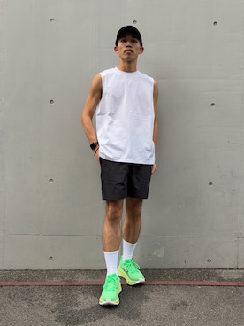 「AVIREX（アヴィレックス）のアイテム（キャップ）」を使った、マルケス・タクヤさん（メンズ・175cm）の春コーディネート