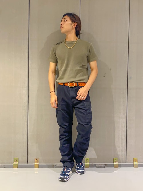 FADE WASH HONEYCOMB WAFFLE T-SHIRT / フェイドウォッシュ ハニカムワッフル 半袖Tシャツ / AVIREX / アヴィレックス