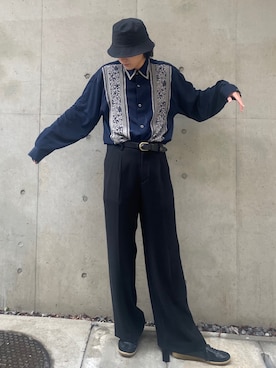 「インスタフォローしてね！」｜ゆでぱすたさん（メンズ・175cm）の春コーディネート