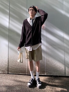 「インスタフォローしてね！」｜ゆでぱすたさん（メンズ・175cm）の春コーディネート