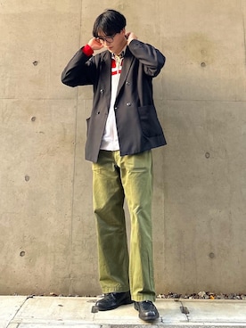 「ほめられ本命コーデ」｜「アイテム（ジャージ）」を使った、ゆでぱすたさん（メンズ・175cm）の冬コーディネート
