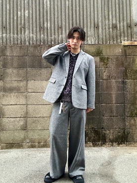 「アイテム（テーラードジャケット）」を使った、ユート/Yutoさん（メンズ・172cm）の冬コーディネート