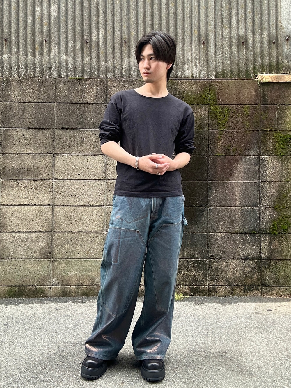 CLEL】Specially Processed Double Knee Denim Pants/特殊加工