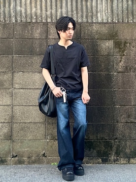 「GRANCY（グランシー）のアイテム」を使った、ユート/Yutoさん（メンズ・172cm）の夏コーディネート