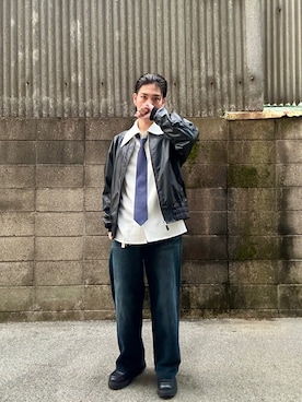 「アイテム（MA-1）」を使った、ユート/Yutoさん（メンズ・172cm）の冬コーディネート