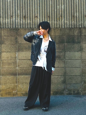 「アイテム（テーラードジャケット）」を使った、ユート/Yutoさん（メンズ・172cm）の秋コーディネート