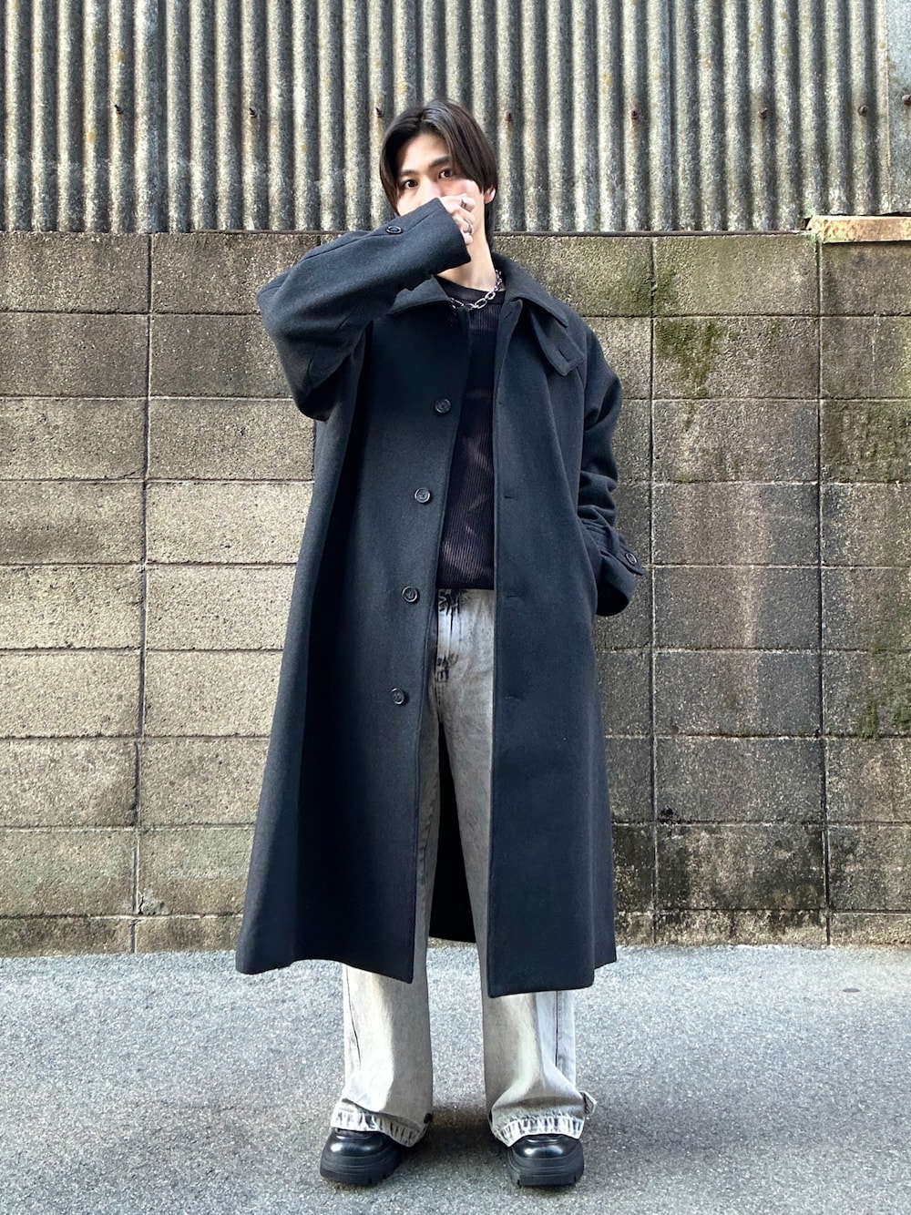 CLELBasic⁄Spray Rib Knit Crew Neck Knit ⁄ ベーシック⁄スプレー畦