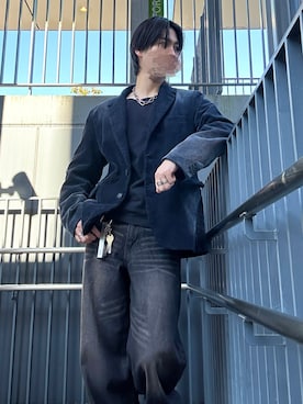 「アイテム（テーラードジャケット）」を使った、ユート/Yutoさん（メンズ・172cm）の冬コーディネート