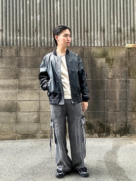 「アイテム（MA-1）」を使った、ユート/Yutoさん（メンズ・172cm）の冬コーディネート