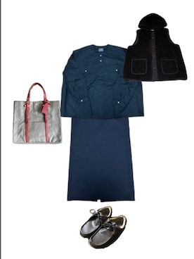 「no brand（ノーブランド）のアイテム（その他）」を使った、uuy akirさん（レディース・149cm）の秋コーディネート