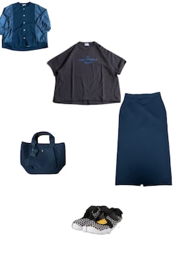 「NIKE（ナイキ）のW AIR RIFT BR　DX5422-001（スニーカー、ブラック系）」を使った、uuy akirさん（レディース・149cm）の秋コーディネート