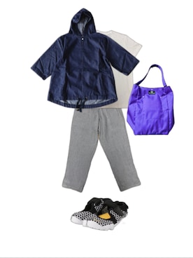 「NIKE（ナイキ）のW AIR RIFT BR　DX5422-001（スニーカー、ブラック系）」を使った、uuy akirさん（レディース・149cm）の春コーディネート