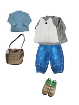 「アイテム（ノーカラーコート）」を使った、uuy akirさん（レディース・149cm）の秋コーディネート