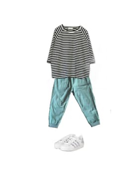 「adidas（アディダス）のスーパースター [Superstar] アディダスオリジナルス（スニーカー、ホワイト系）」を使った、uuy akirさん（レディース・149cm）の春コーディネート