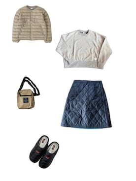 「アイテム（スウェット）」を使った、uuy akirさん（レディース・149cm）の秋コーディネート