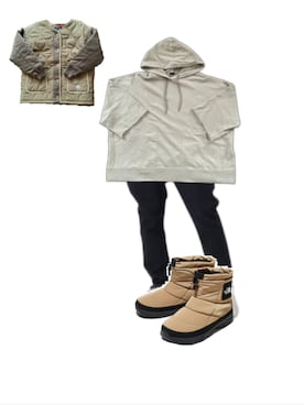 「THE NORTH FACE（ザノースフェイス）のアイテム（ブーツ）」を使った、uuy akirさん（レディース・149cm）の冬コーディネート
