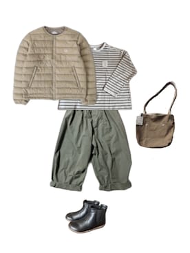 「アイテム（ダウンジャケット/コート）」を使った、uuy akirさん（レディース・149cm）の秋コーディネート