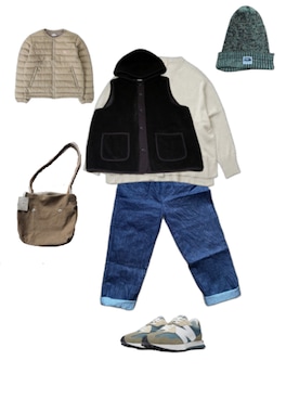 「アイテム（ニットキャップ/ビーニー）」を使った、uuy akirさん（レディース・149cm）の秋コーディネート