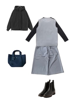 「ITEMS URBANRESEARCH（アイテムズ アーバンリサーチ）のアイテム」を使った、uuy akirさん（レディース・149cm）の冬コーディネート