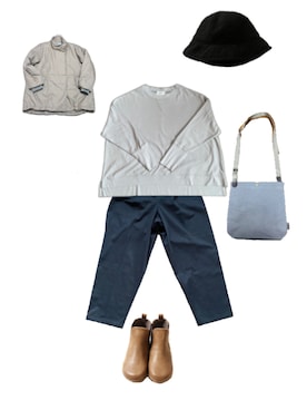 「aimer le mieux（エメルミュー）のアイテム」を使った、uuy akirさん（レディース・149cm）の冬コーディネート