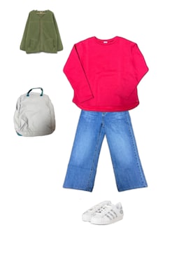 「adidas（アディダス）のスーパースター [Superstar] アディダスオリジナルス（スニーカー、ホワイト系）」を使った、uuy akirさん（レディース・149cm）の春コーディネート