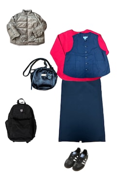 「アイテム（デニムスカート）」を使った、uuy akirさん（レディース・149cm）の秋コーディネート