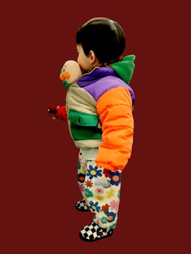 「BREEZE（ブリーズ）のアイテム」を使った、A さん（レディース・161cm）の冬コーディネート