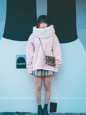 「マフラーコーデ」｜「アイテム（スカート）」を使った、がおちゃんさん（レディース・150cm）の秋コーディネート
