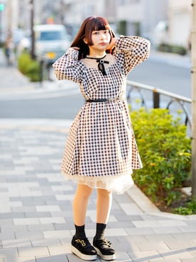 「フォロー、イイネ、お気に入り登録お願いします♡」｜「アイテム（ワンピース/ドレス）」を使った、がおちゃんさん（レディース・150cm）の冬コーディネート