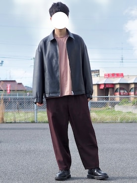「はじめましてコーデ」｜「アイテム（ブルゾン）」を使った、ゆーとさん（メンズ・173cm）の春コーディネート