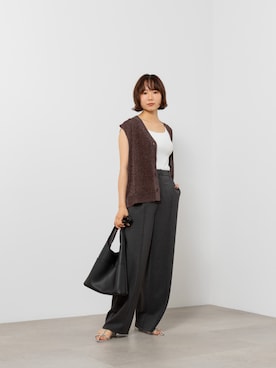 「アイテム（ベスト）」を使った、NBB STAFF 19さん（レディース・160cm）の夏コーディネート